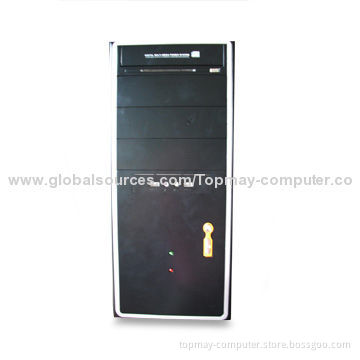 ATX Computer Case, Made of 0.5mm SECC/SGCC, 4 CD-ROM Drive Bay on Front Panel and Dispersing Design